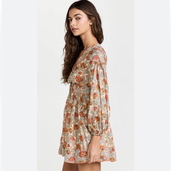 Zimmermann Dresses & Skirts - Zimmermann Andie Buttoned Mini Dress in Blue Floral 0P